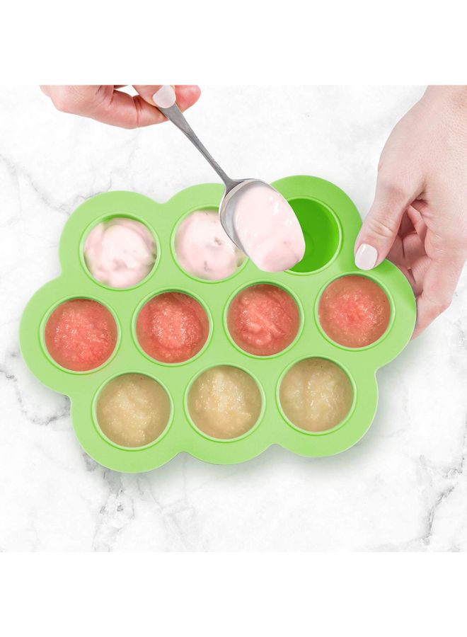 وي سبراوت صينية تخزين الطعام في المجمد من السيليكون بغطاء كبس أخضر - Image 3